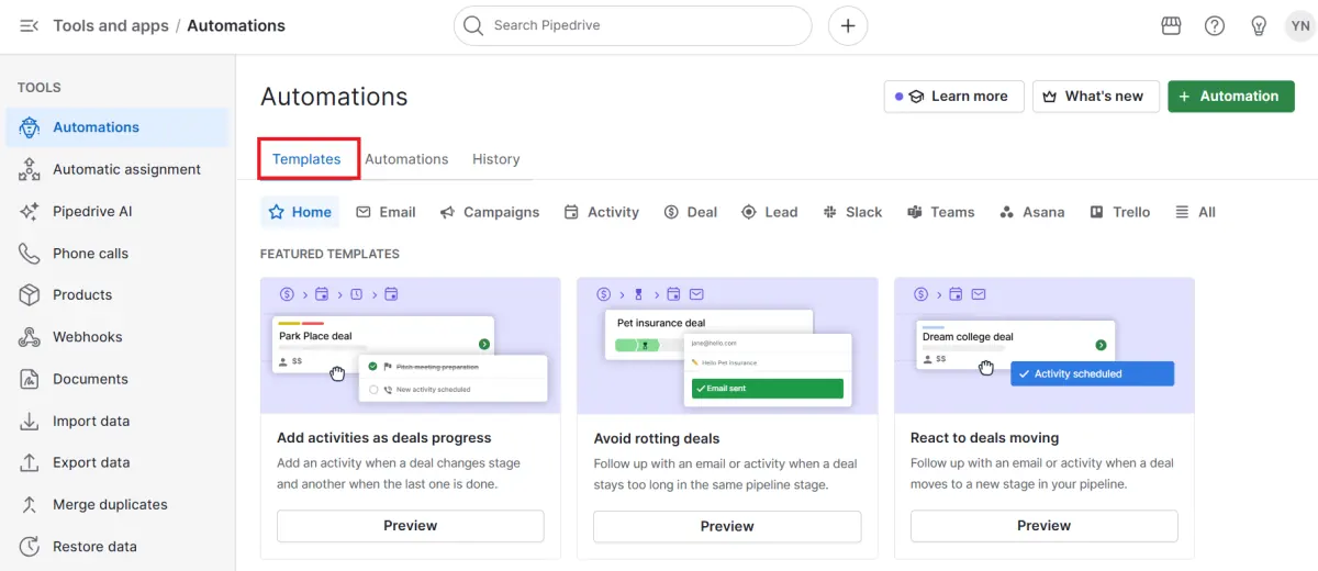 5 automações no Pipedrive que economizam 10h por semana